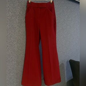 Flare Trouser Super High Rise in Cranberry/Maroon (Size 2S)